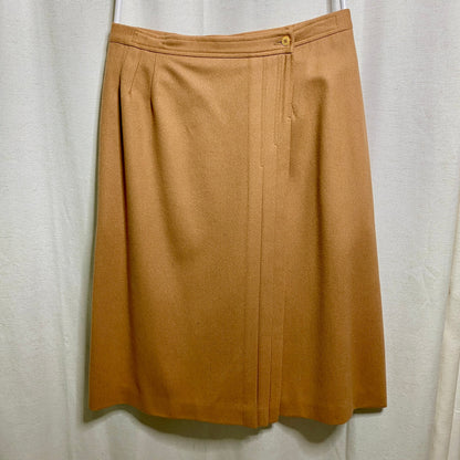 Evan Picone Vintage Camel Wool Skirt Suit Womens Size 12/14 Academia Heritage
