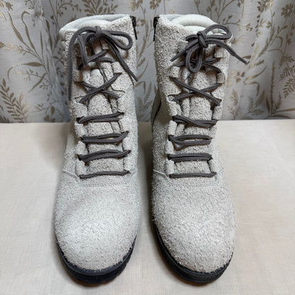 Jambu Douglas Waterproof Suede Ankle Boots Women 11 Cozy Fleece Lug Sole Winter