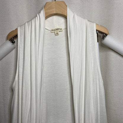 Zenana White Sleeveless Cardigan Small Subversive Basic Minimalist Lagenlook