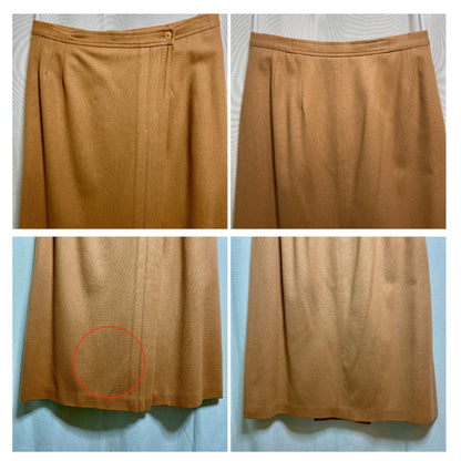 Evan Picone Vintage Camel Wool Skirt Suit Womens Size 12/14 Academia Heritage