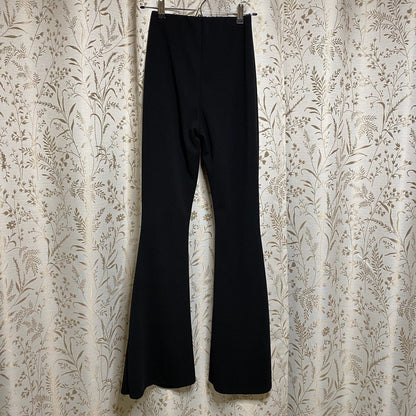 Windsor Black Front Split Hem Flare Pants Small 70s Boho Y2K Bratz Indie Glam