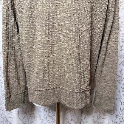 Two by Vince Camuto Textured Button Front Cardigan Women M Forestcore Earthcore