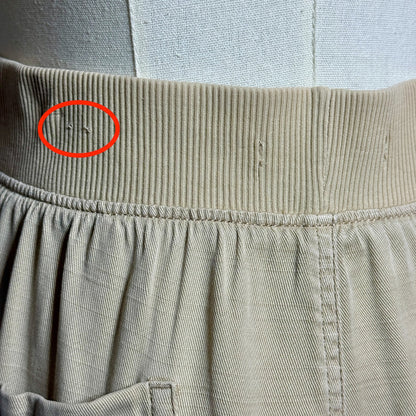 SONOMA Lyocell Linen Pants Womens L Cream Pull On Stretch Waist Neutral Coastal
