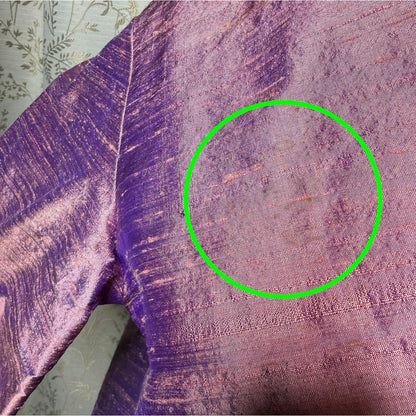 Tom Tom California Vintage Iridescent Silk Shirt Women M Purple Boho Artsy Retro