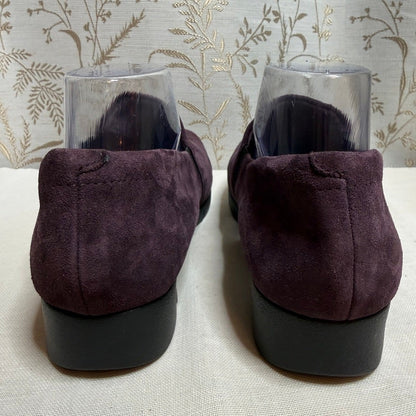 Clarks Artisan Daelyn Monarch Suede Slip-On Loafers Women 11 Purple Comfort NWT