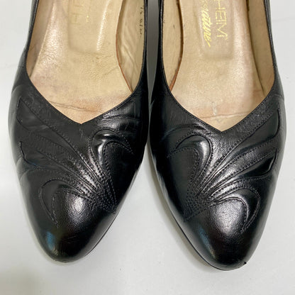 Florsheim Signature Vintage Kitten Heel Pumps 7.5 Office Siren Witchy Retro 80s