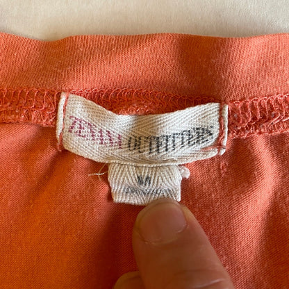 Zenna Outfitters Peach Scoop Neck Long Sleeve Top Womens XS Kidcore Preppy Y2K