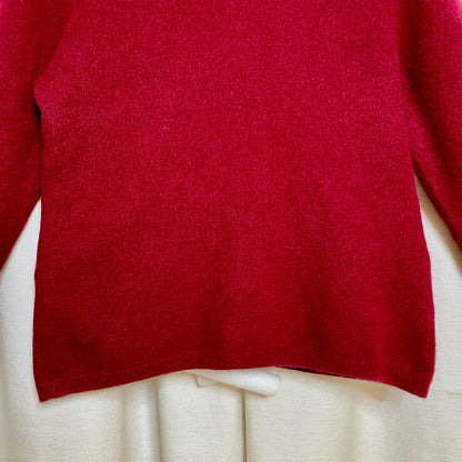 Charter Club 2-Ply Cashmere Turtleneck Sweater Womens Large Cranberry Luxury