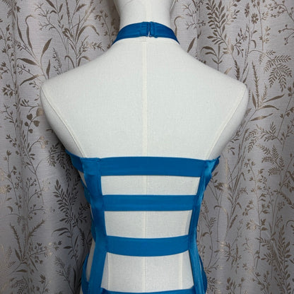 Frederick's of Hollywood Sexy Strappy Chemise L Garter Rave Festival Baddie Glam