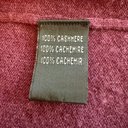 Cashmere Sweater Set Cardigan Sleeveless Turtleneck Womens L Wine Quiet Luxury