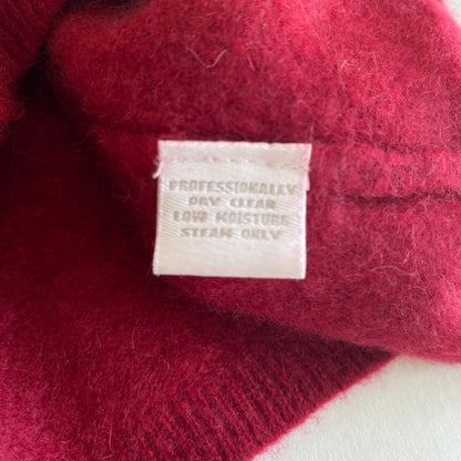 Charter Club 2-Ply Cashmere Turtleneck Sweater Womens Large Cranberry Luxury