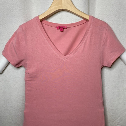 Zenana Dusty Pink V-Neck Tee Fits XS Clean Soft Girl Minimalist Basic Romantic