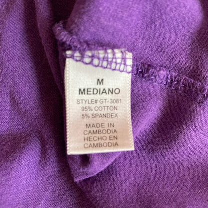 Zenana Purple Long Sleeve Scoop Neck Top Fits XS Fairycore Grunge Whimsigoth