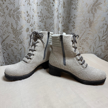 Jambu Douglas Waterproof Suede Ankle Boots Women 11 Cozy Fleece Lug Sole Winter