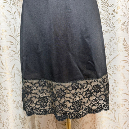 Gossard Artemis Vintage Black Lace Slip Dress Women XS Whimsigoth Coquette Retro