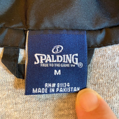 Spalding Track Jacket Medium Black Windbreaker Gorpcore Y2K Athleisure Utility