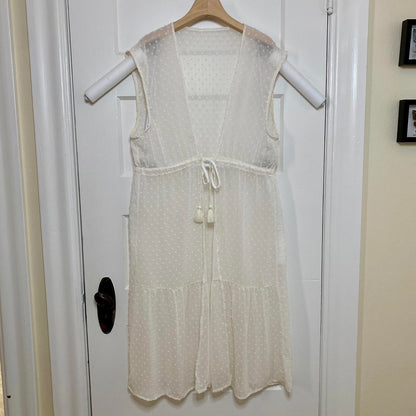 Lauren Conrad Duster Vest Womens Large Ballet Bohemian Cottagecore Dainty Fairy