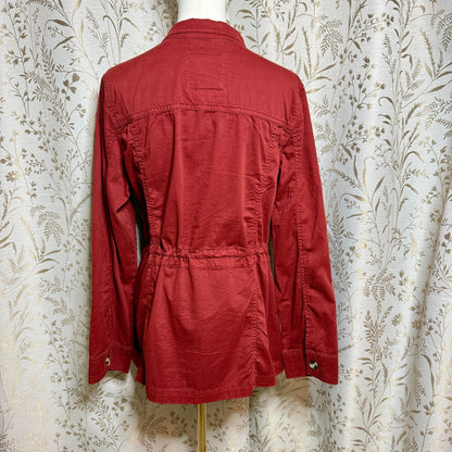 Sonoma Cotton Stretch Utility Field Jacket Women L Rust Gorpcore Workwear Fall
