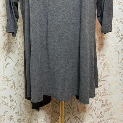 Apparel Love Stretch Tunic Top Gray Women L Casual Minimalist Loungewear Cozy