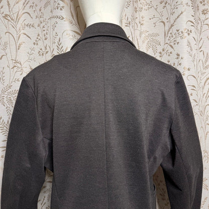 Olivia Moon Charcoal Gray Knit Blazer Womens XL Office Siren Academia Corpcore
