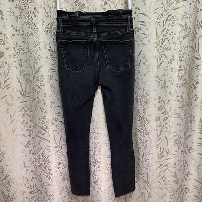 Abercrombie & Fitch Ultra High Rise Super Skinny Ankle Jeans Black Sz 24 Goth