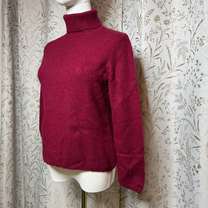Charter Club Cranberry Cashmere Turtleneck Sweater Women Fits S Academia Office