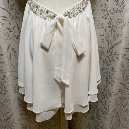 Victorias Secret White Halter Babydoll L Beaded Sequin Bridal Coquette Angelcore