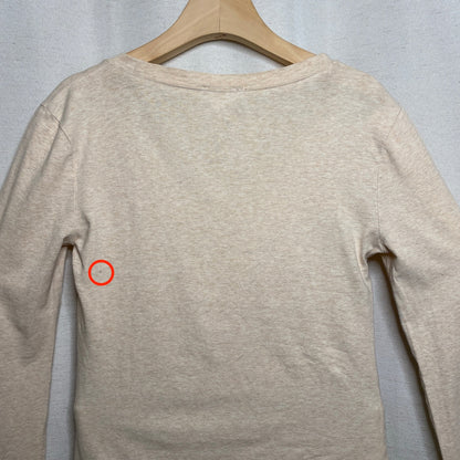 Zenna Outfitters Cream Long Sleeve Scoop Neck Top Distressed Grunge Fairy Fits S