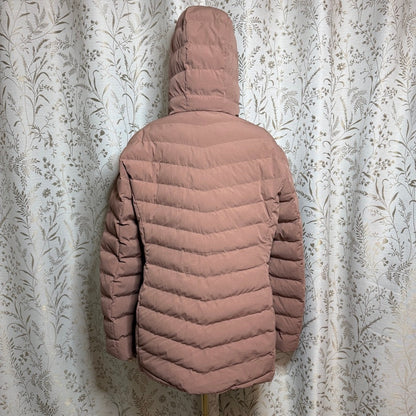 32 Degrees Heat Hooded Puffer Coat Women XXL Brown Gorpcore Utility Earth-Toned