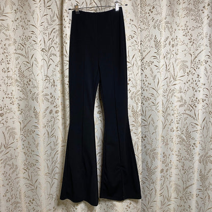 Windsor Black Front Split Hem Flare Pants Small 70s Boho Y2K Bratz Indie Glam