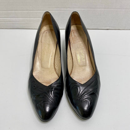 Florsheim Signature Vintage Kitten Heel Pumps 7.5 Retro Office Siren 80s Witchy