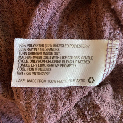 Wild Fable Mauve Waffle Knit Crop Turtleneck Top XS Coquette Grunge Soft Girl