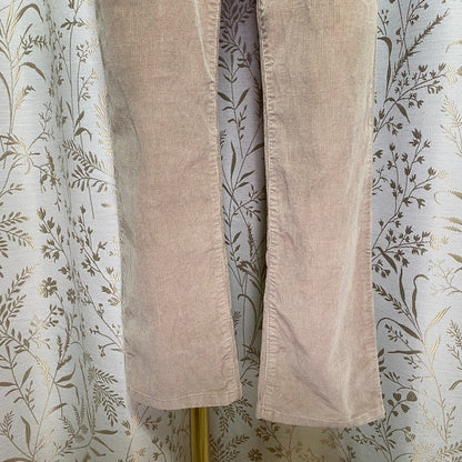 Calvin Klein Jeans Corduroy Straight Leg Pants Sz 4 Beige Tan Low Rise Stretch