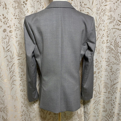 Theory Gray Wool Blazer Jacket 10 Medium Corporate Indie Sleaze Minimalist Clean