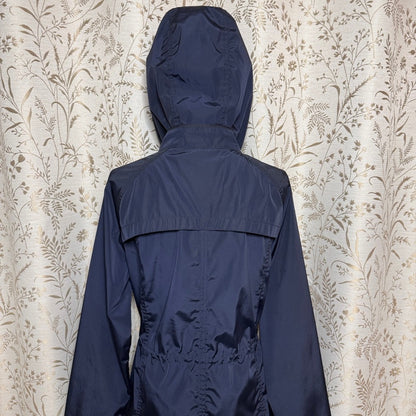 32 Degrees Cool Hooded Anorak Windbreaker Womens L Navy Gorpcore Utility Outdoor