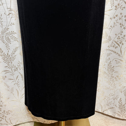 Impressions Vintage Black Velvet Maxi Skirt Women L Whimsigoth Vampy Goth Witchy