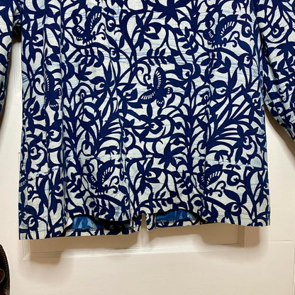 Kimono Jacket Womens XL Butterfly Pattern Block Print Handmade Boho Fairycore