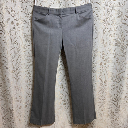 Theory Max C Impet Twill Wool Pants Women 12 Long Stretch Academia Office AS-IS