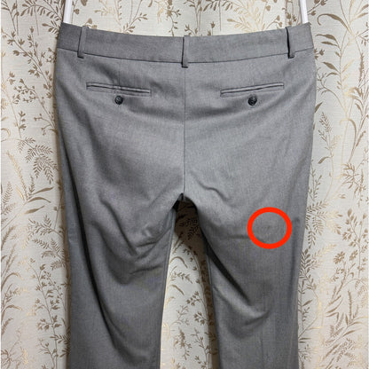 Theory Max C Impet Twill Wool Pants Women 12 Long Stretch Academia Office AS-IS