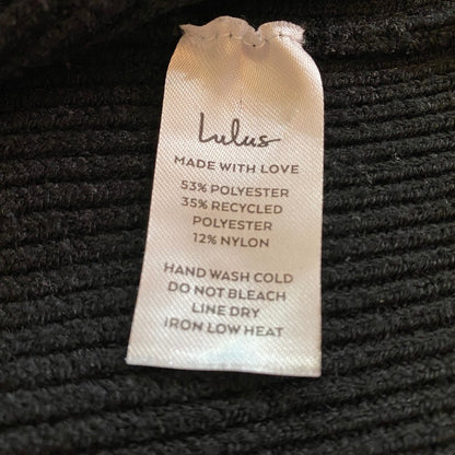 Lulus Colorblock Cardigan Knit Sweater XS Tan White Black V-Neck Button Neutrals