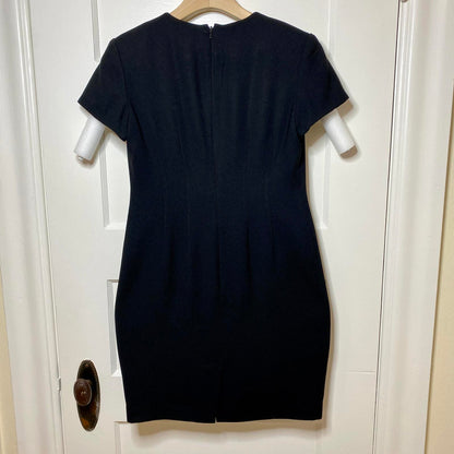 Vintage Preview Collection Little Black Pencil Dress Cropped Jacket Womens 4P
