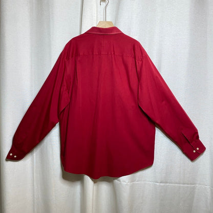 Merona Red Button Down Shirt Mens XL Academia Business Office Professional