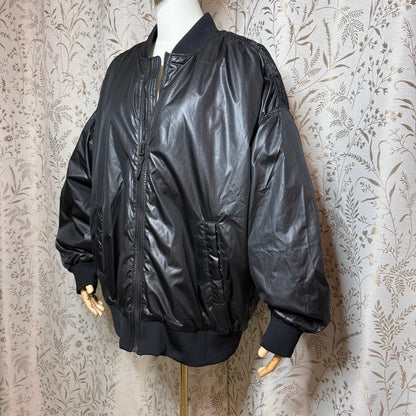 Old Navy Bomber Jacket Women XXL Tall Black Water-Resistant Streetwear Techwear
