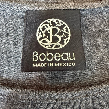 Bobeau Cutout Cold Shoulder Asymmetrical Top Womens 1X Gray Stretch Edgy Casual