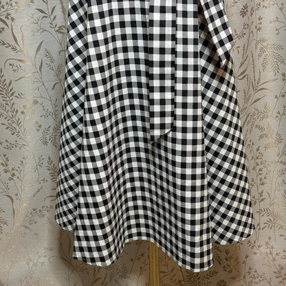 Hanpceirs Gingham Swing Dress Women 3XL Stretch Rockabilly Pinup Retro Cottage
