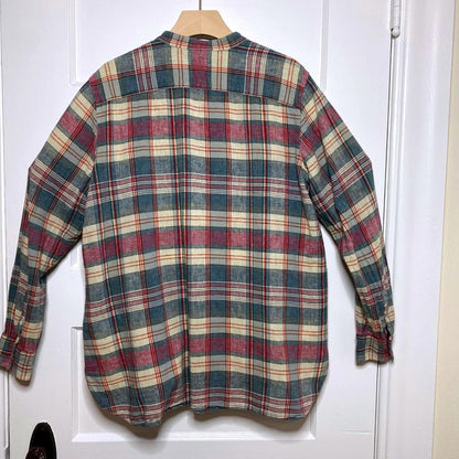 Chaps Plaid Button-Up Shirt Womens Large Autumn Barn Lumberjack Pumpkin Patch