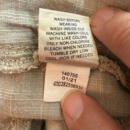 Sonoma Cropped Cargo Pants Womens 12 Oatmeal Stretch Utility Gorpcore Cabincore