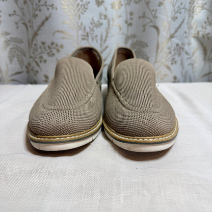 Me Too Wedge Slip-On Loafers Women 11 Beige Light Academia Comfort Office Travel