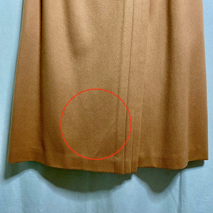 Evan-Picone Vintage Wool Camel Midi Skirt Women L Academia Retro Quiet Luxury