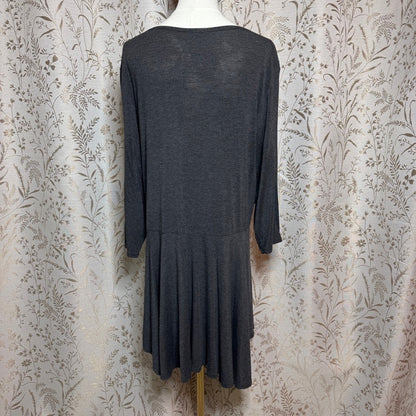 Apparel Love Stretch Tunic Top Gray Women L Casual Minimalist Loungewear Cozy